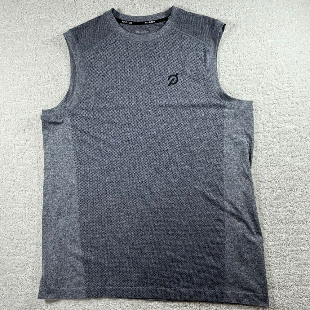 Peloton Seamless Sleeveless Athletic Muscle Tank in Deep Gray - US Men’s XL